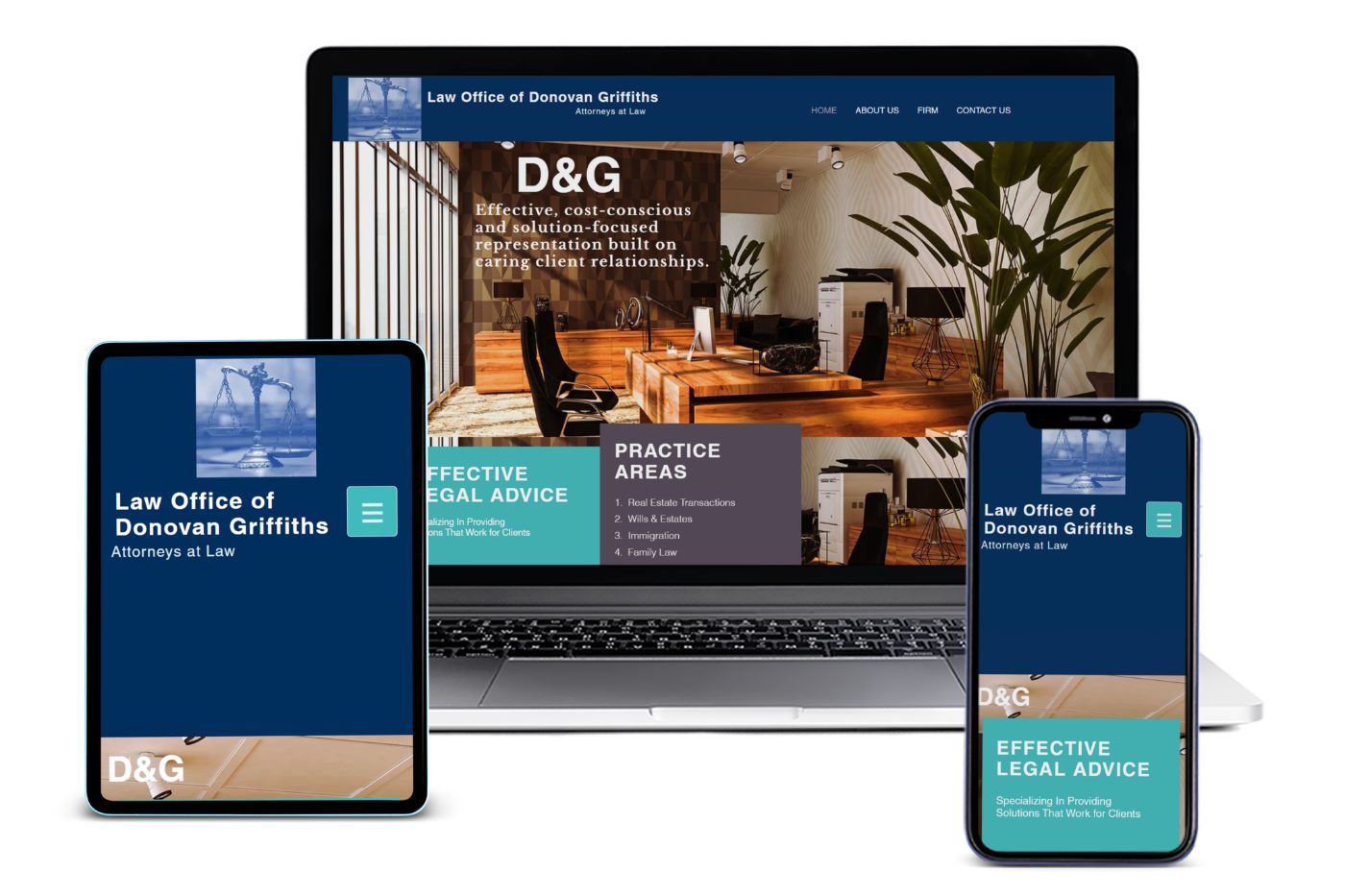 D & G Law website project by Marketing Cognitive
