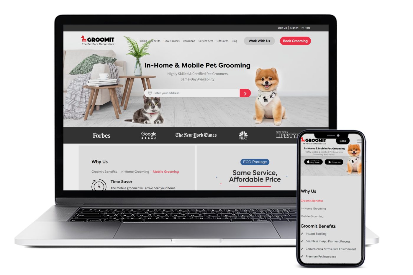 Groomit website project by Marketing Cognitive